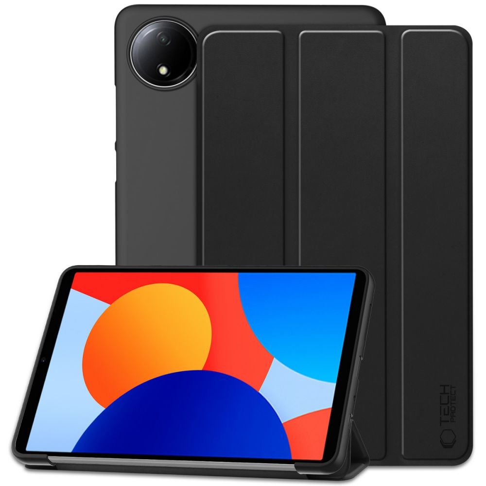 Xiaomi Redmi Pad SE 8.7'' Trifold Tech-Protect SmartCase Protective Cover Case, Black | Planšetes Vāciņš Maciņš Apvalks Grāmatiņa