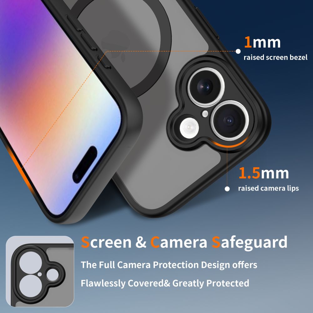 Tech-Protect BasicMag MagSafe vāciņš iPhone 17 - matēts melns | Phone Case Cover Matte Black (0)