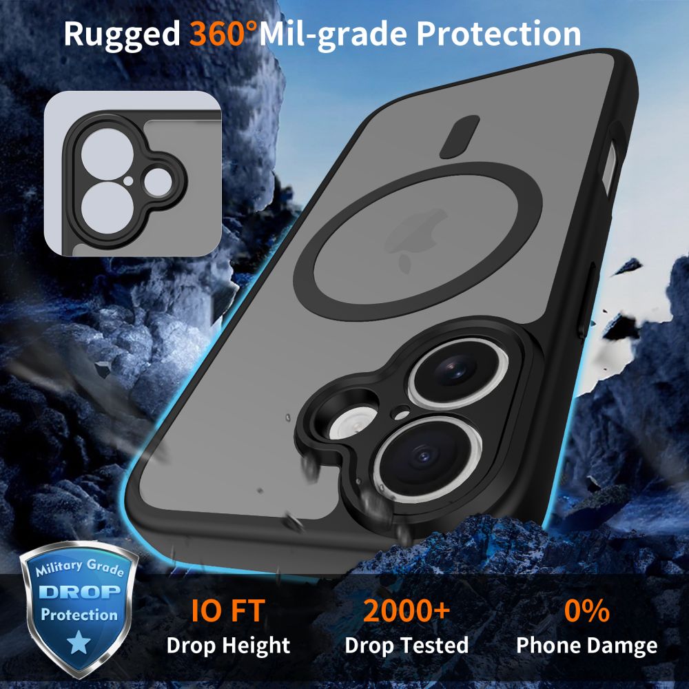 Tech-Protect BasicMag MagSafe vāciņš iPhone 17 - matēts melns | Phone Case Cover Matte Black (1)