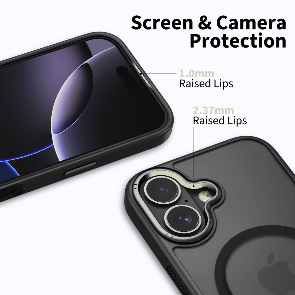 Tech-Protect MagEdge MagSafe maciņš iPhone 17 - Matēts melns | Phone Case Cover Matte Black (1)