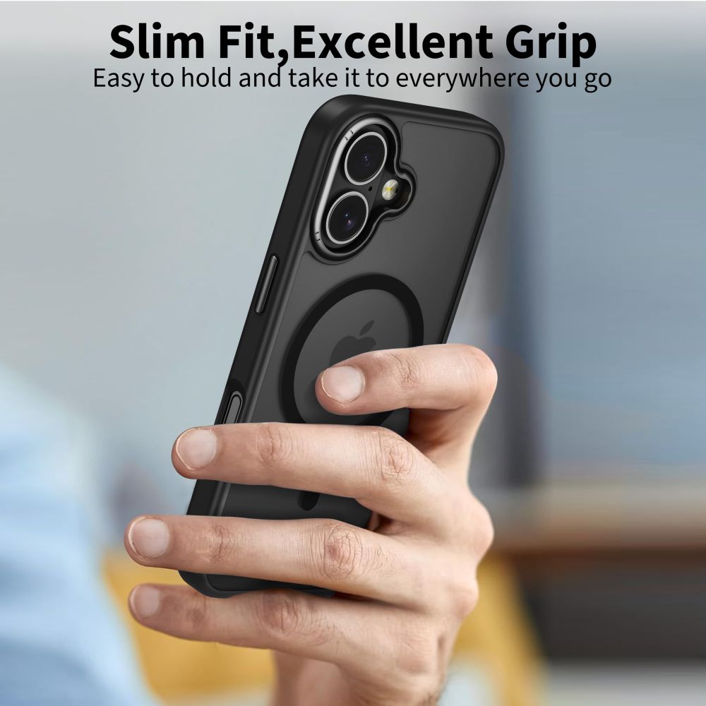 Tech-Protect MagEdge MagSafe maciņš iPhone 17 - Matēts melns | Phone Case Cover Matte Black (2)