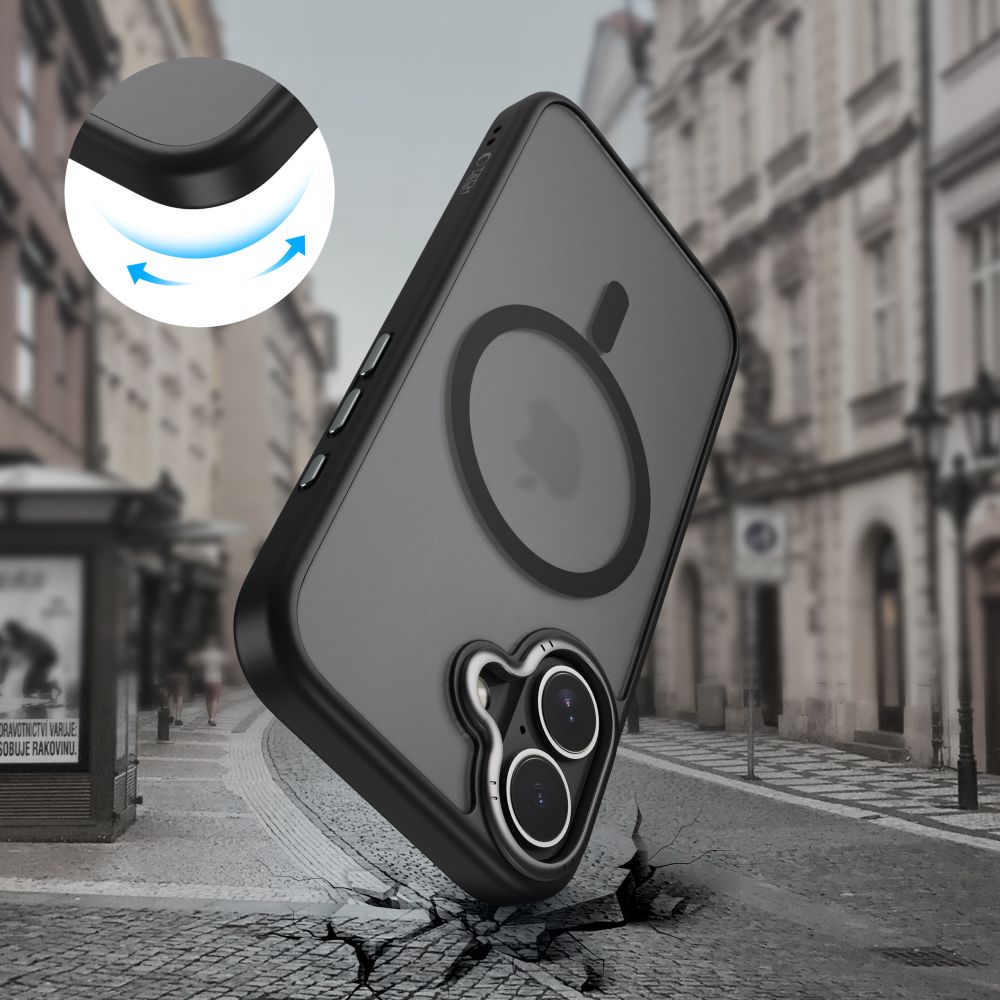 Tech-Protect MagEdge MagSafe maciņš iPhone 17 - Matēts melns | Phone Case Cover Matte Black (3)