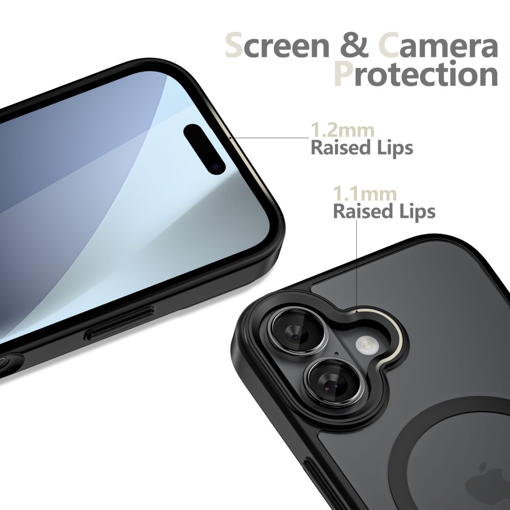 Tech-Protect MagMat MagSafe vāciņš iPhone 17 - Matēts melns | Phone Case Cover Matte Black (1)