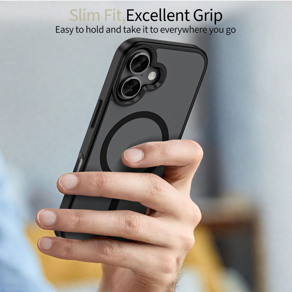 Tech-Protect MagMat MagSafe vāciņš iPhone 17 - Matēts melns | Phone Case Cover Matte Black (2)