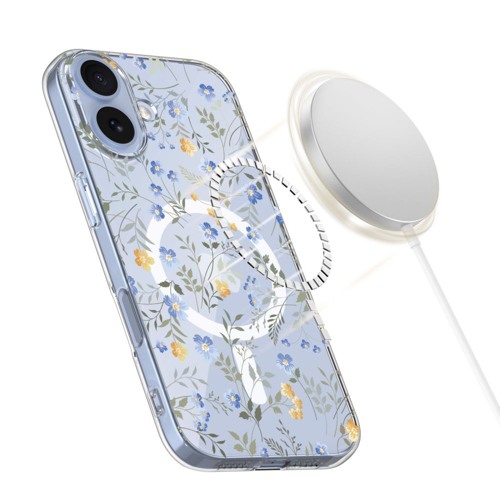 Tech-Protect FlexAir MagSafe vāciņš iPhone 17 - Margrietiņas ar lapām | Phone Case Cover Daisies With Leaves (1)