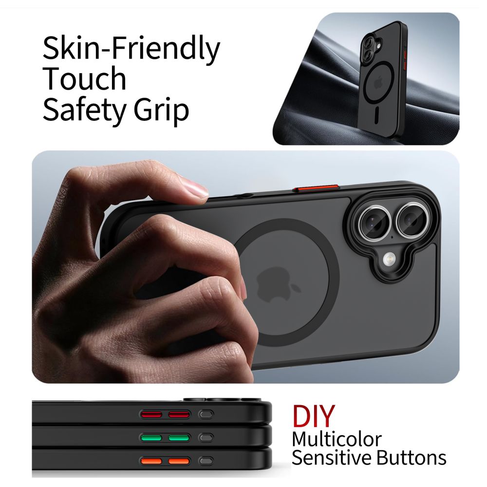 Tech-Protect MagMat XT 4-gab. MagSafe maciņš iPhone 17 - matēti melns | 4-Set Phone Case Cover Matte Black (2)