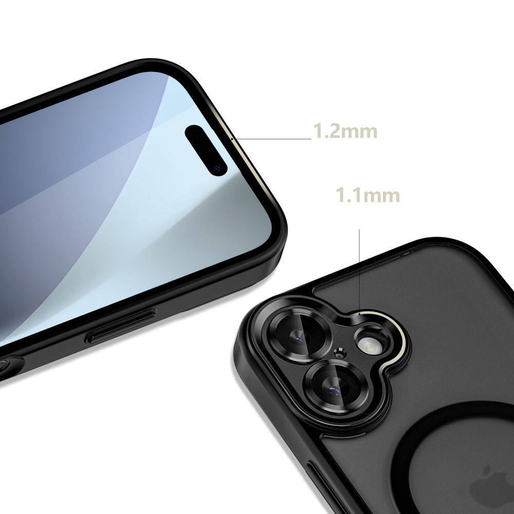 Tech-Protect MagCam MagSafe vāciņš iPhone 17 - Matēts melns | Phone Case Cover Matte Black (2)