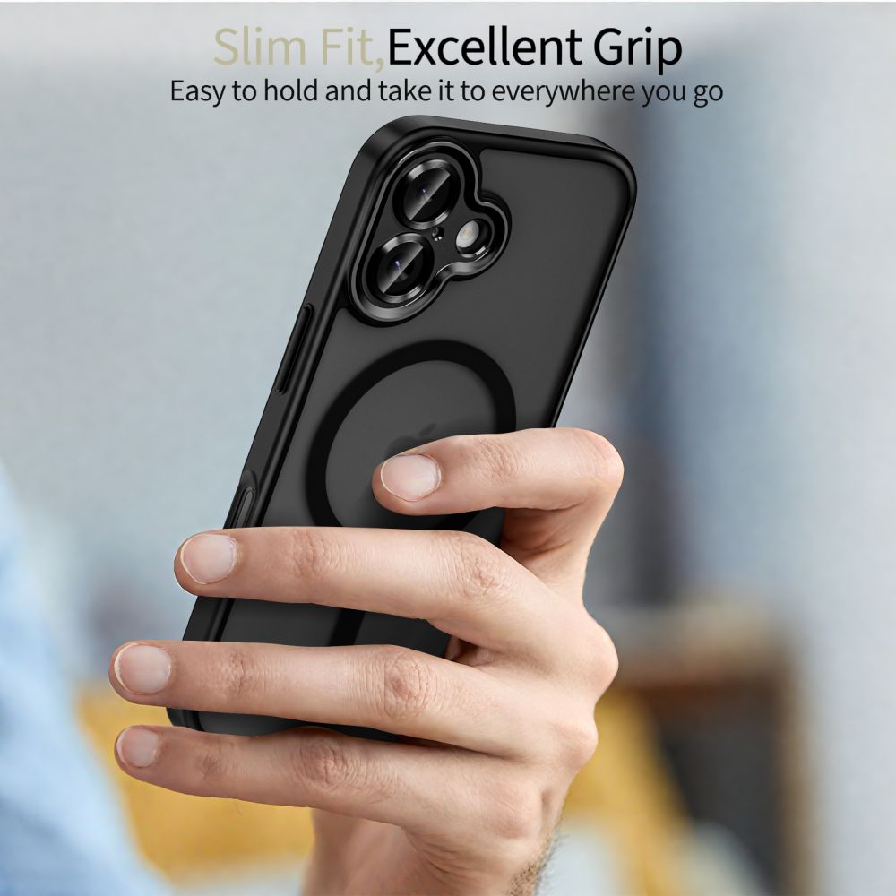 Tech-Protect MagCam MagSafe vāciņš iPhone 17 - Matēts melns | Phone Case Cover Matte Black (3)