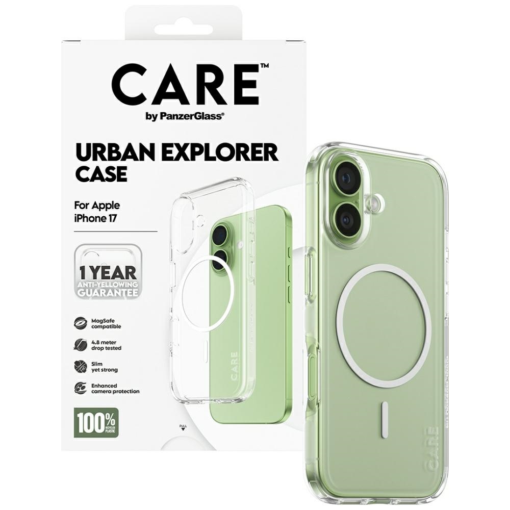CARE by PanzerGlass Flagship Urban Explorer vāciņš ar baltu MagSafe priekš iPhone 17 - caurspīdīgs | Case W.... (2)