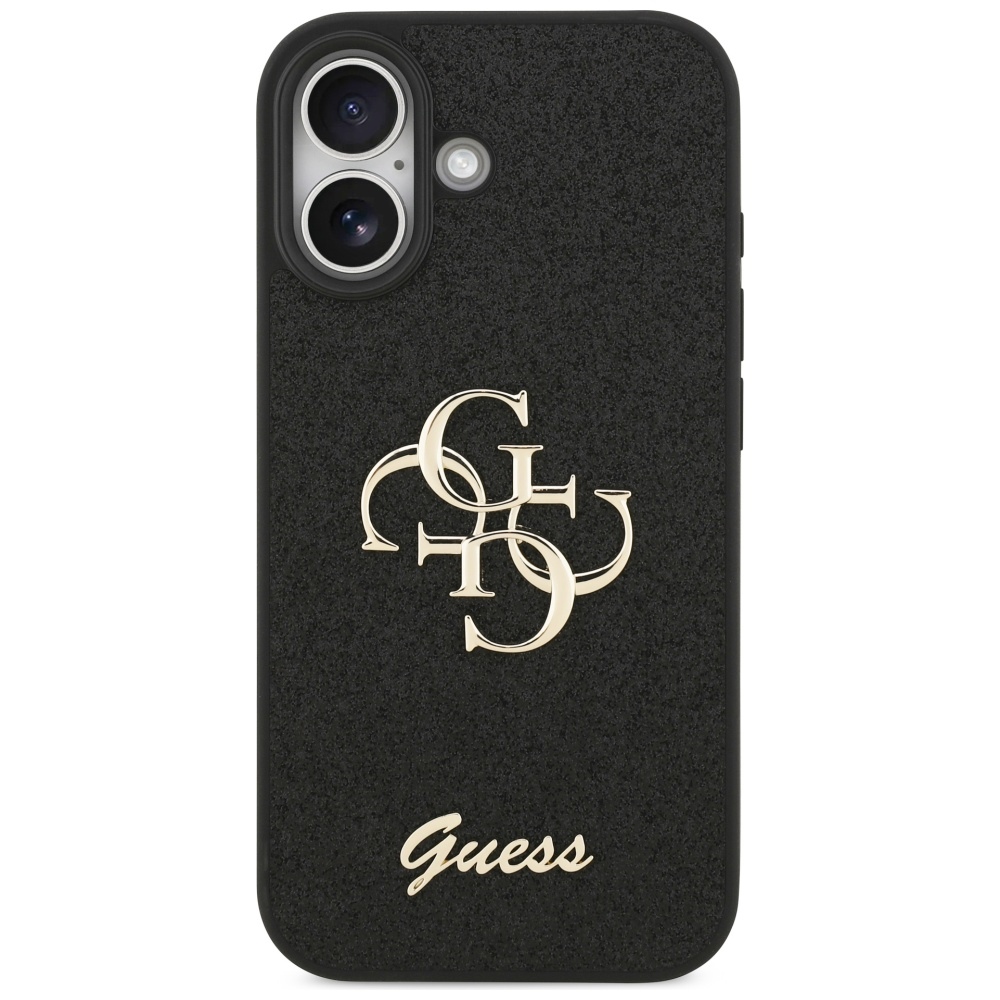 Guess Fixed Glitter Big 4G vāciņš iPhone 17 - melns | Phone Case Cover Black (1)