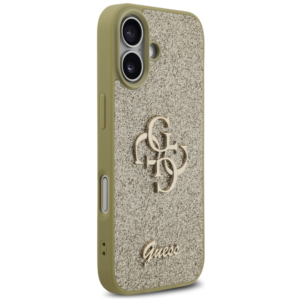 Guess Fixed Glitter Big 4G vāciņš iPhone 17 - zelta krāsā | Phone Case Cover Gold (2)