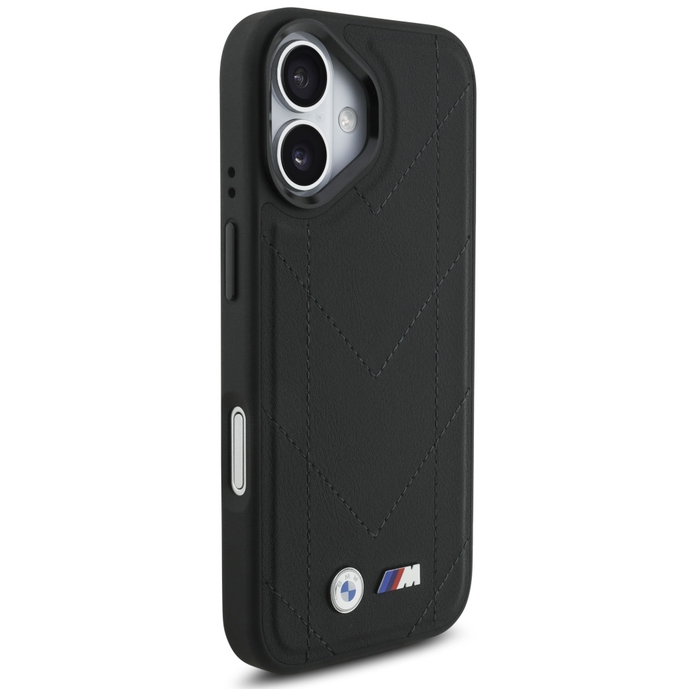 BMW M Quilted Logo MagSafe iPhone 17 vāciņš - Melns | Phone Case Cover (2)
