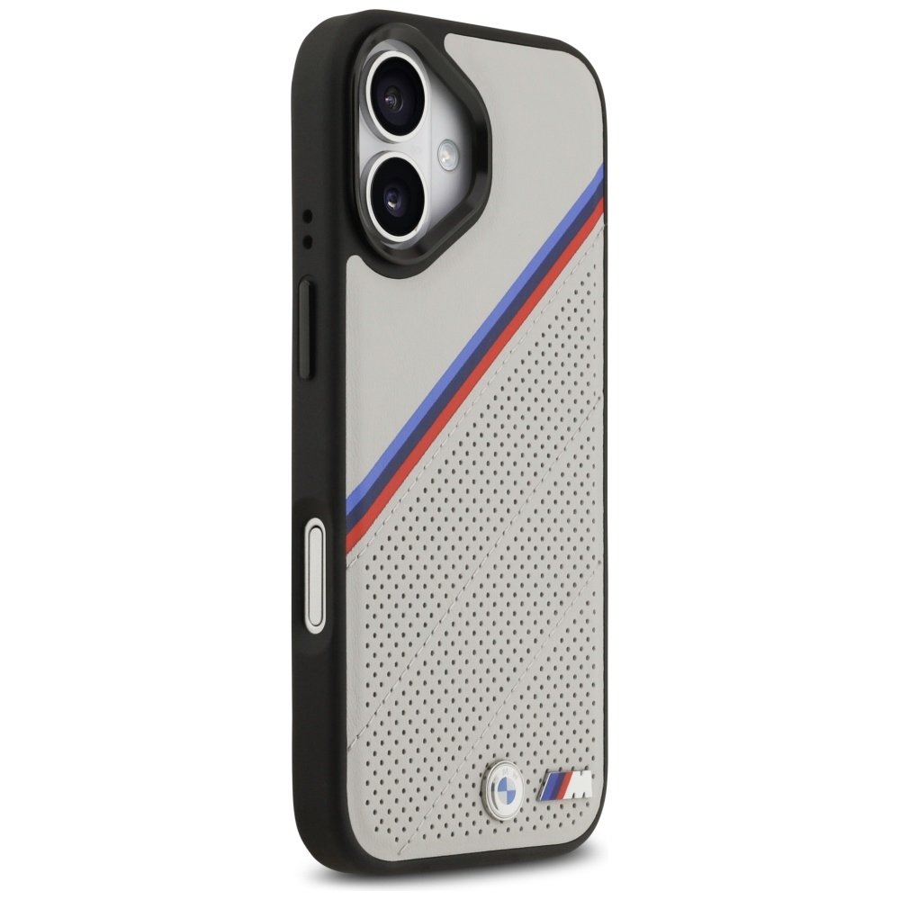 BMW M Tricolor Metal Logo MagSafe vāciņš iPhone 17 - Pelēks | Phone Case Cover (2)