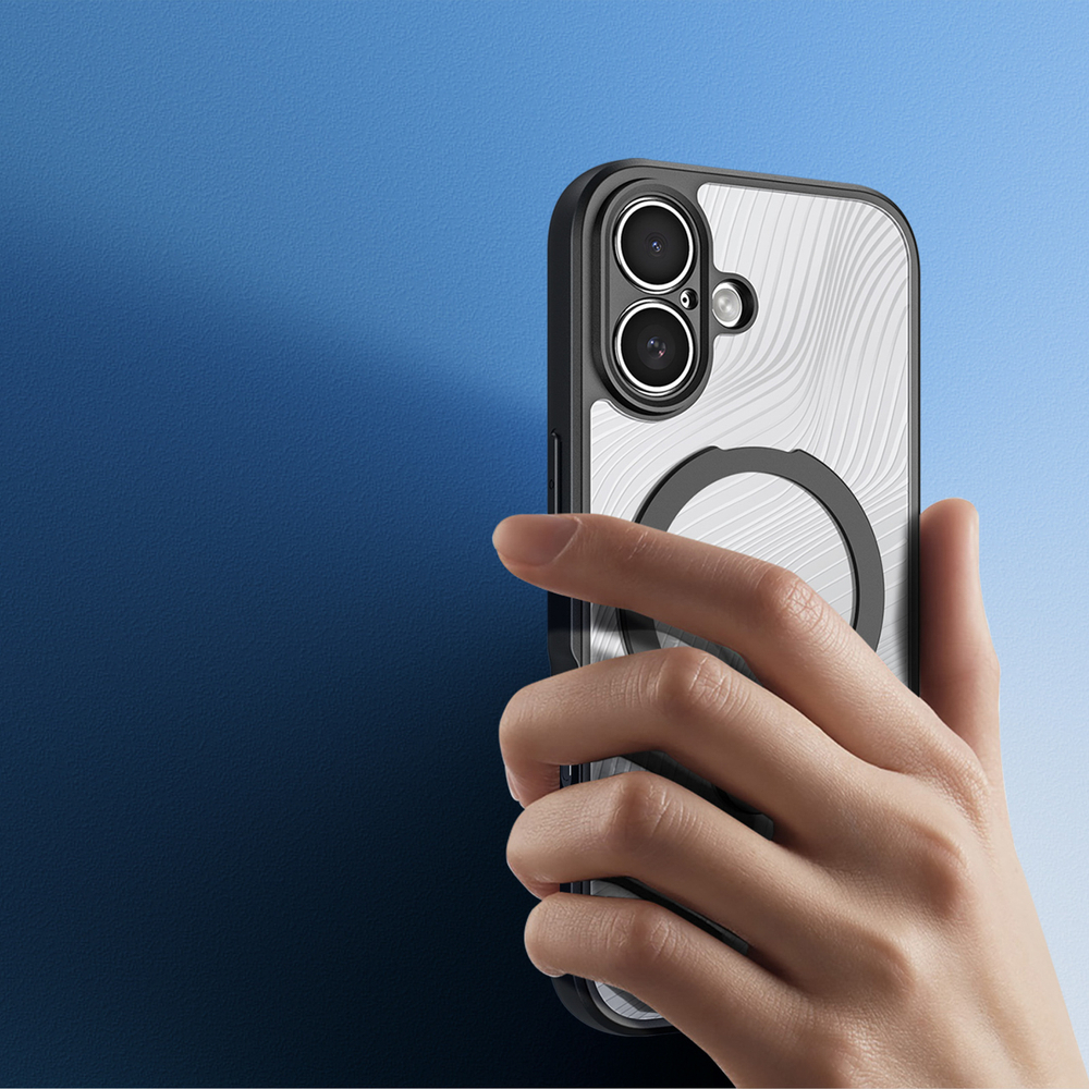 Dux Ducis Aimo Mag maciņš ar magnētisko gredzenu un statīvu iPhone 17 – melns | Phone Case Cover (3)