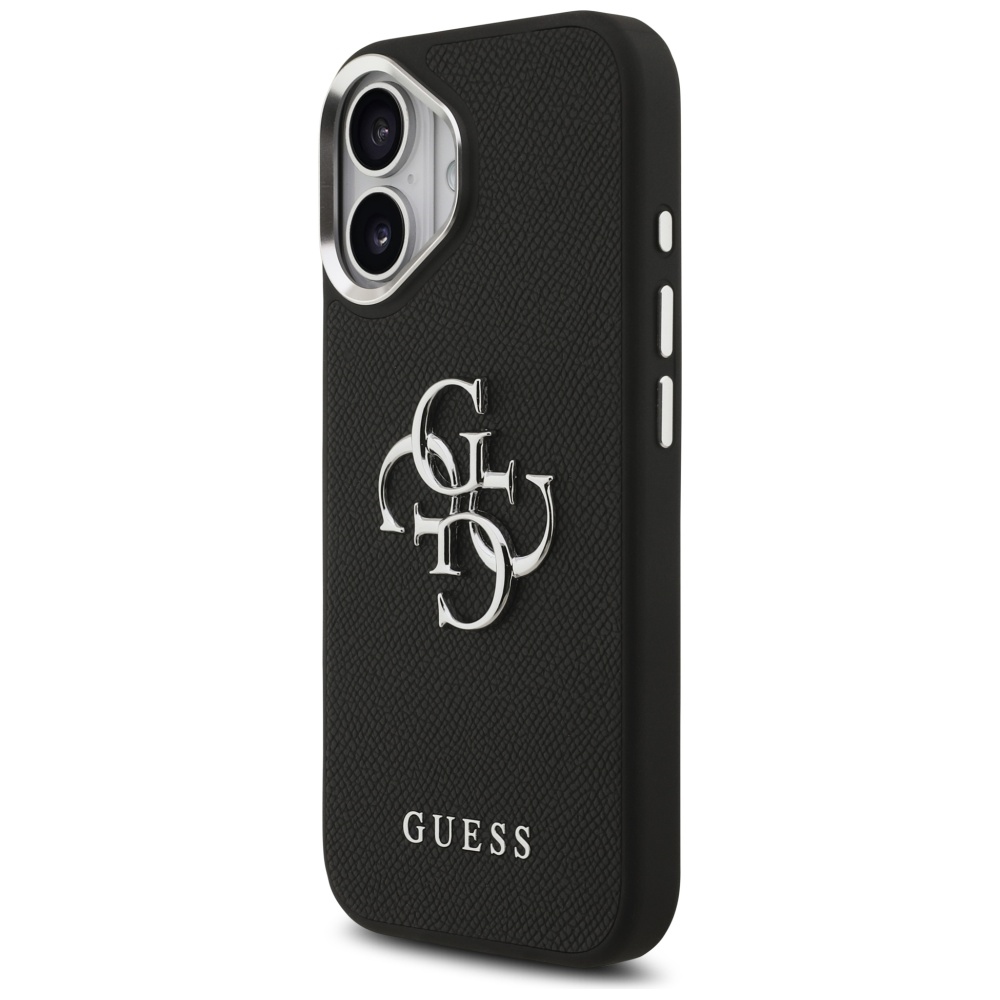 Guess Grained Big 4G Classic Logo maciņš iPhone 17 telefonam – melns | Phone Case Cover (0)