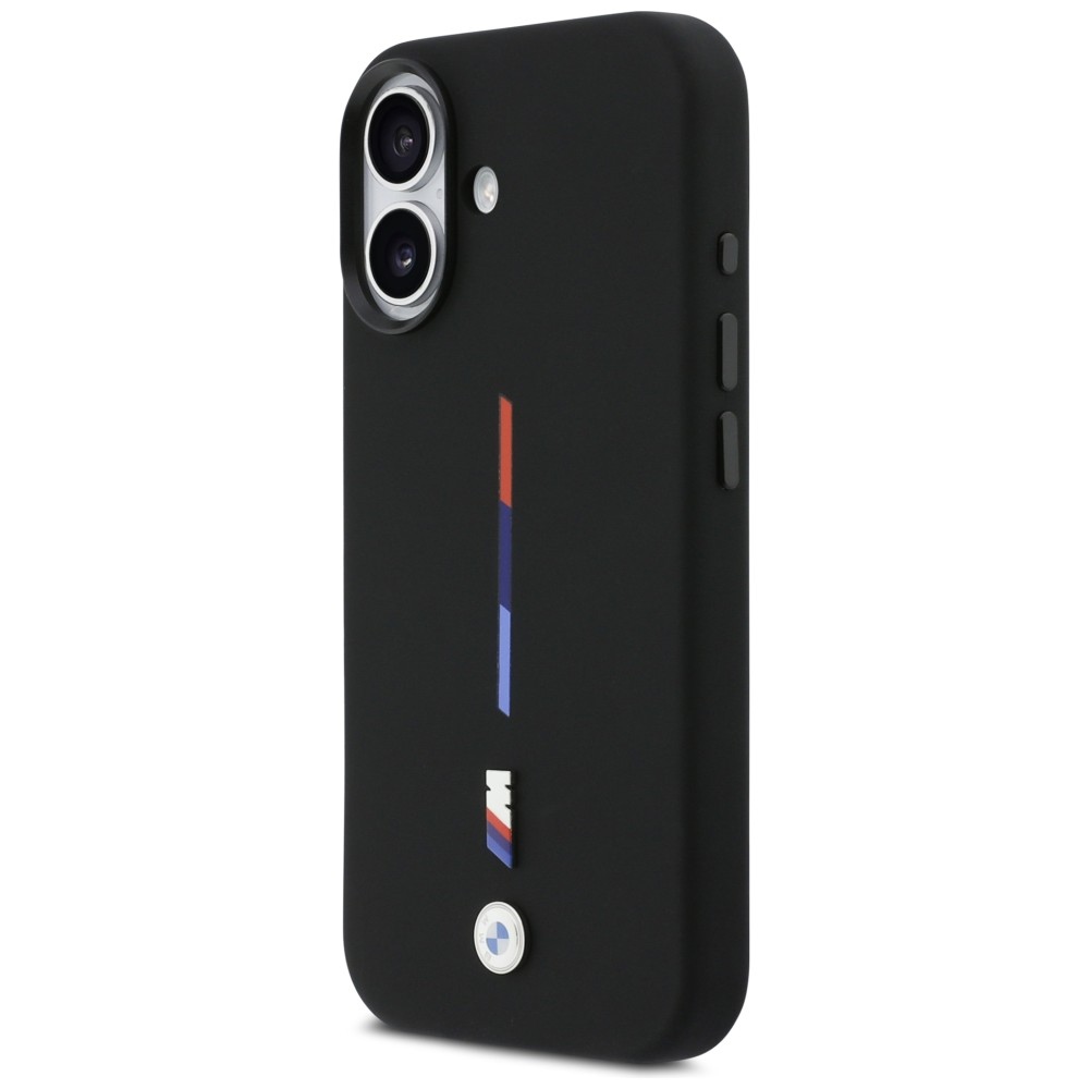 BMW M silikona MagSafe maciņš ar trīskrāsu līniju iPhone 17 – melns | Phone Case Cover (0)
