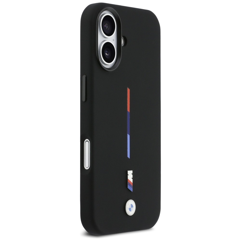 BMW M silikona MagSafe maciņš ar trīskrāsu līniju iPhone 17 – melns | Phone Case Cover (2)