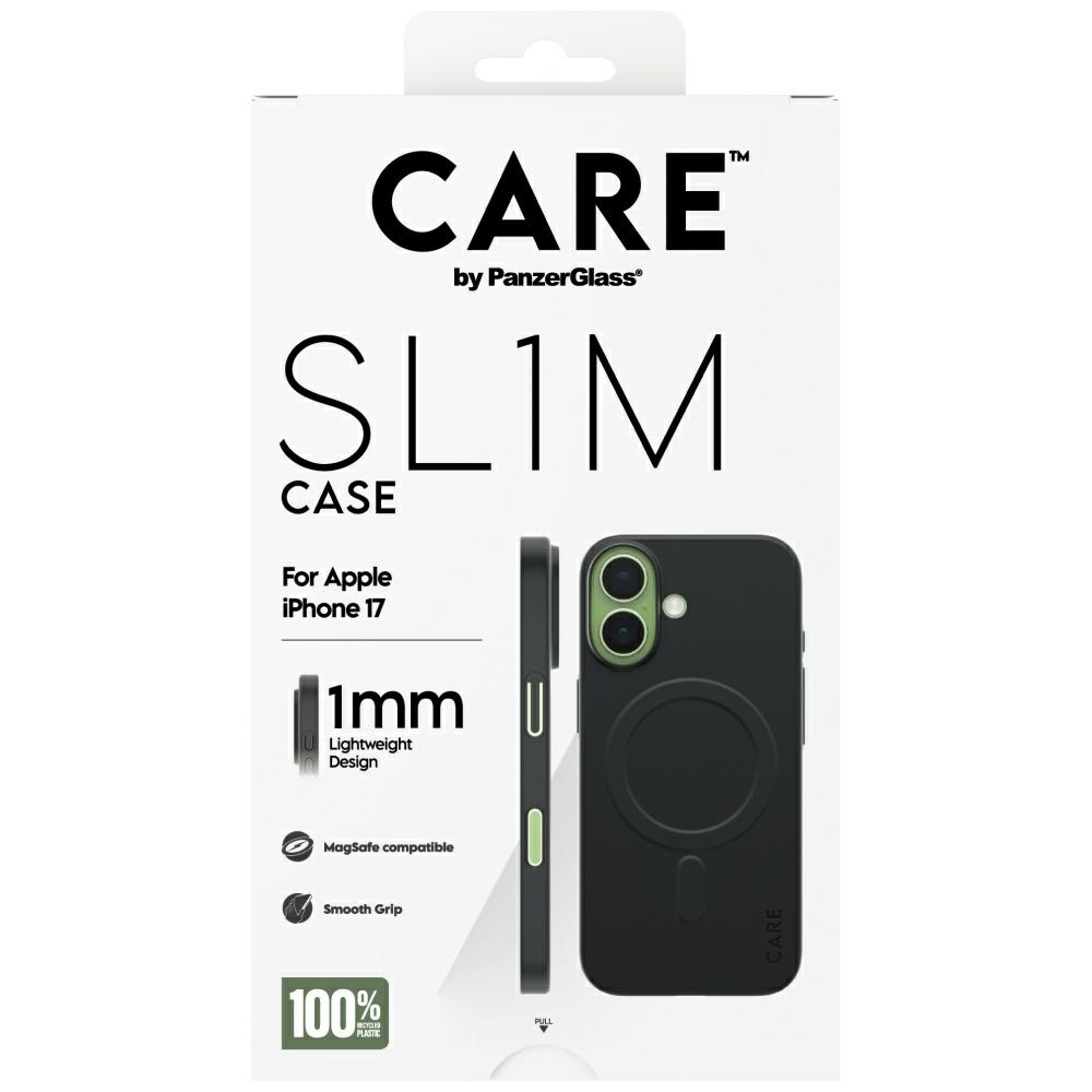 CARE by PanzerGlass SL1M MagSafe vāciņš ar MagSafe iPhone 17 – melns | Phone Case Cover (3)