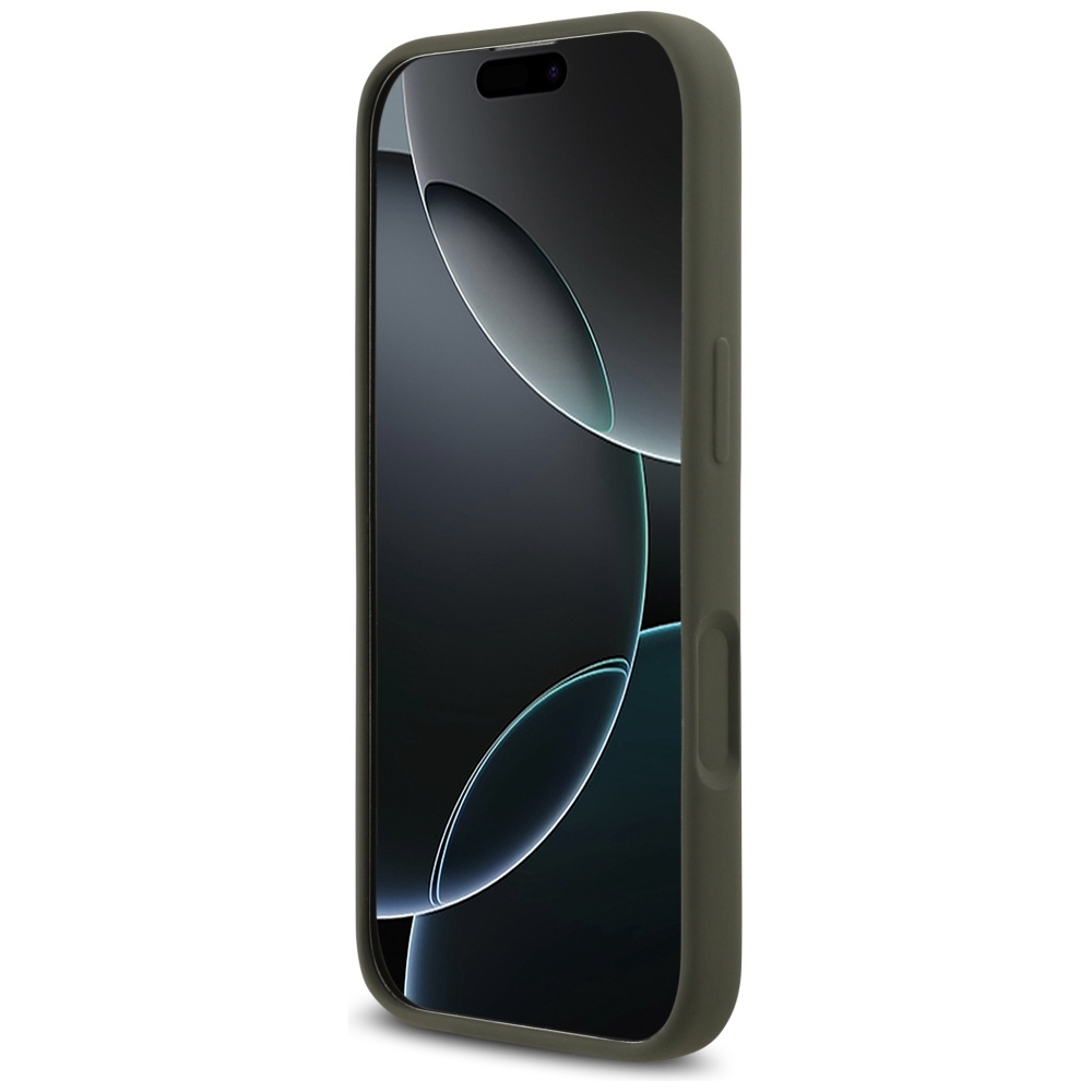 Guess silikona MagSafe vāciņš ar trīsstūra logotipu iPhone 17 telefonam – zaļš | Phone Case Cover (3)