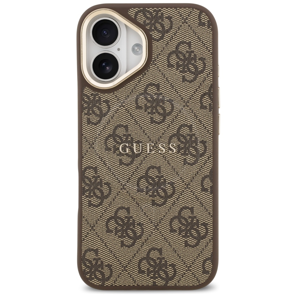 Guess 4G PU Classic Logo MagSafe Maciņš iPhone 17 telefonam – brūns | Phone Case Cover (1)