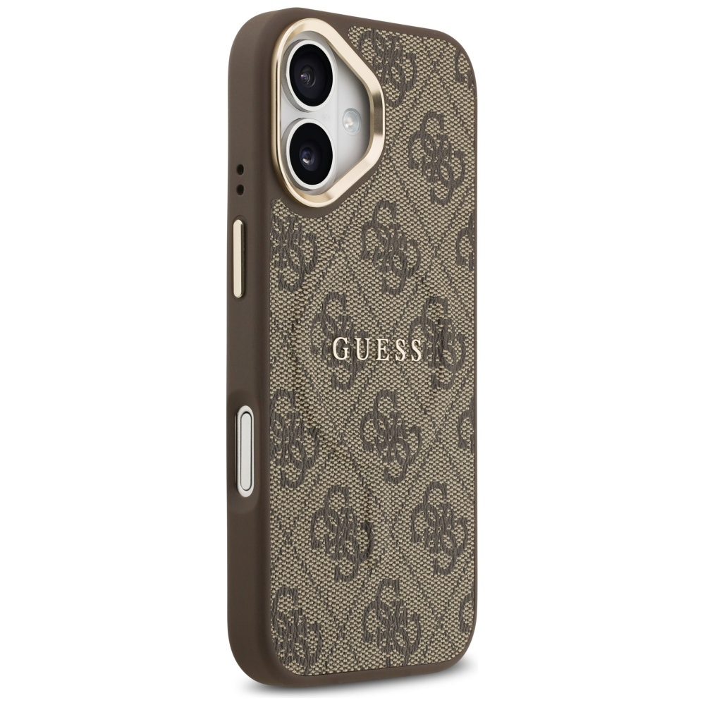 Guess 4G PU Classic Logo MagSafe Maciņš iPhone 17 telefonam – brūns | Phone Case Cover (2)