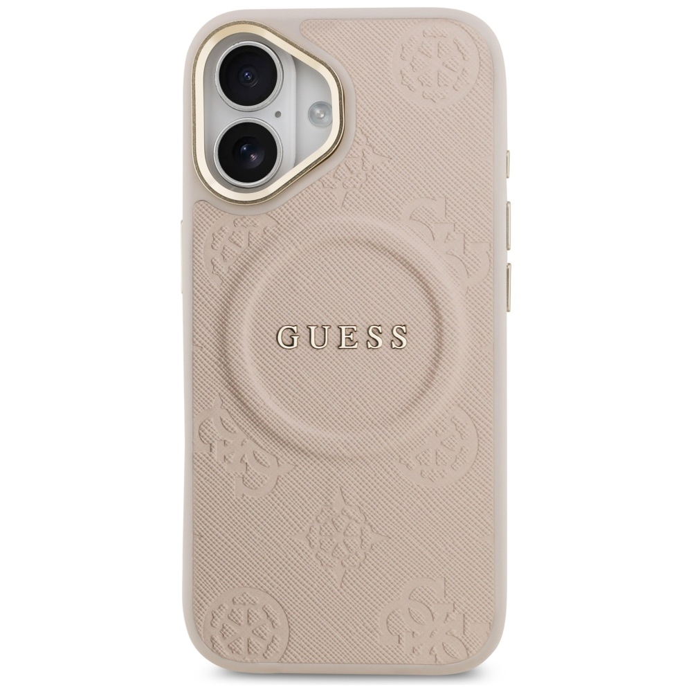 Guess Peony Hot Stamp MagSafe iPhone 17 maciņš – rozā | Phone Case Cover (1)