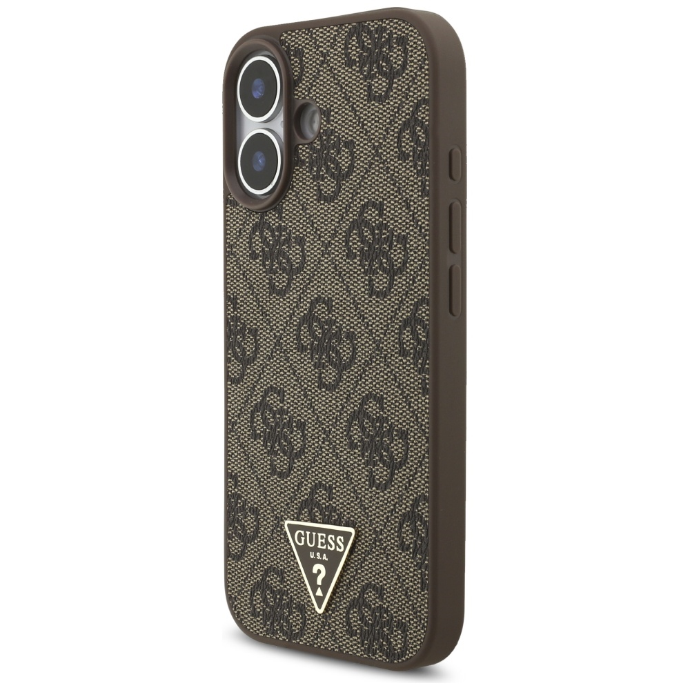 Guess 4G Strap Triangle Logo MagSafe vāciņš iPhone 17 tālrunim – brūns | Phone Case Cover (1)