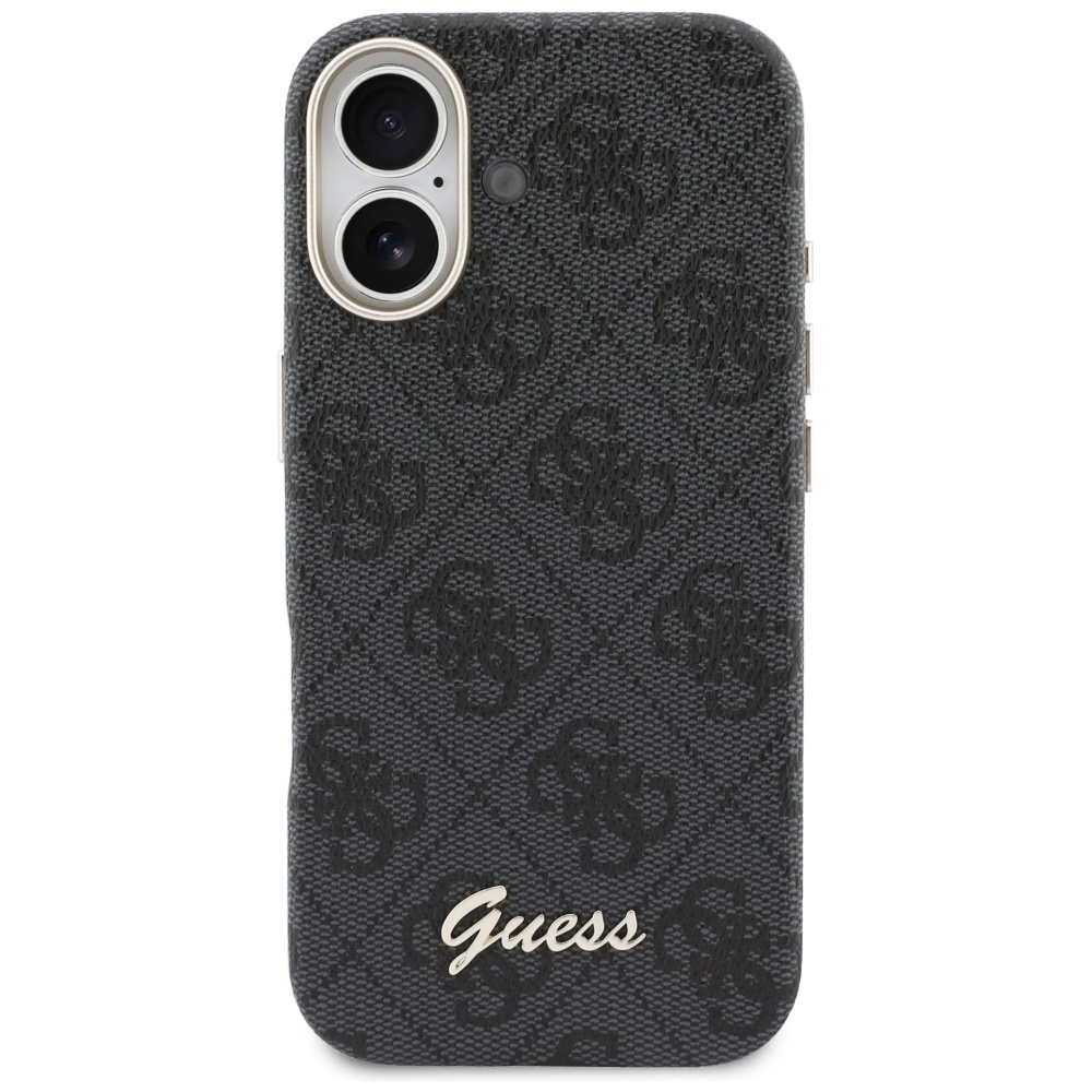 Guess 4G Script MagSafe aizsargvāciņš iPhone 17 telefonam – melns | Phone Case Cover (1)
