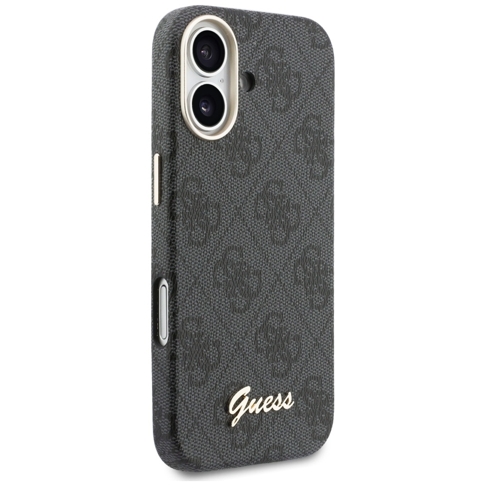 Guess 4G Script MagSafe aizsargvāciņš iPhone 17 telefonam – melns | Phone Case Cover (2)