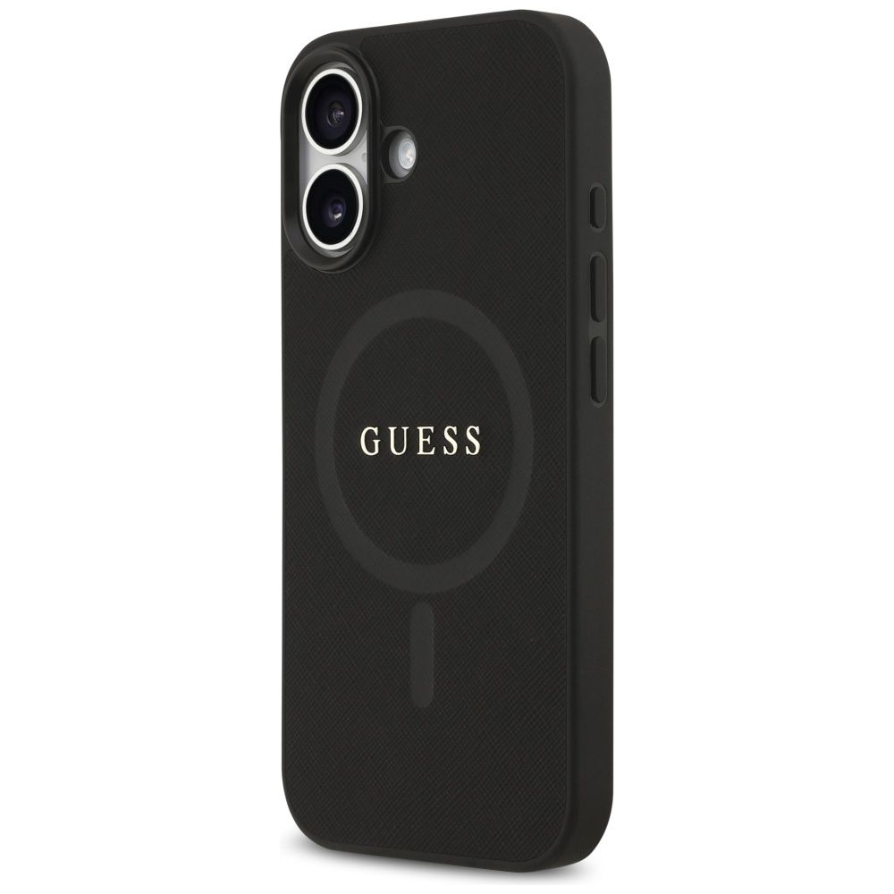 Guess Saffiano Classic Logo MagSafe vāciņš iPhone 17 tālrunim – melns | Phone Case Cover (0)