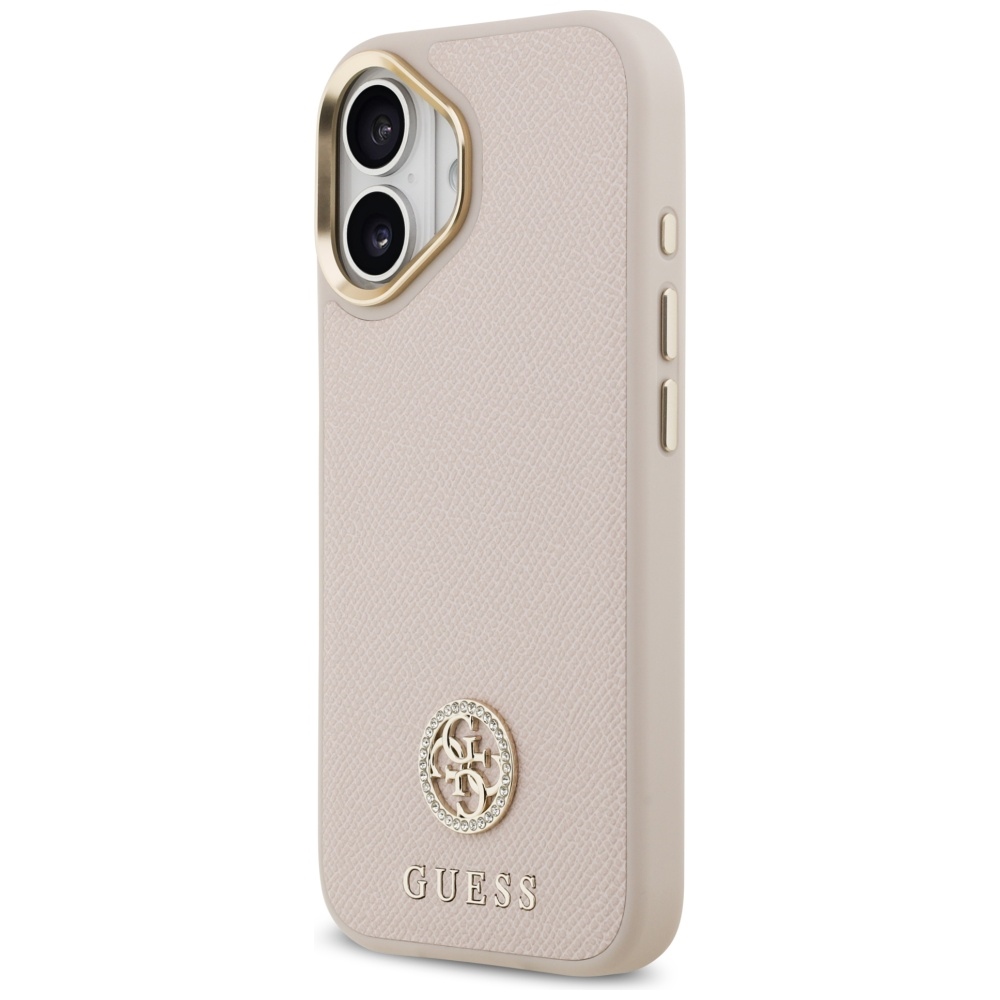 Guess Grained Strass MagSafe Vāciņš iPhone 17 Telefonam - Rozā | Phone Case Cover (0)