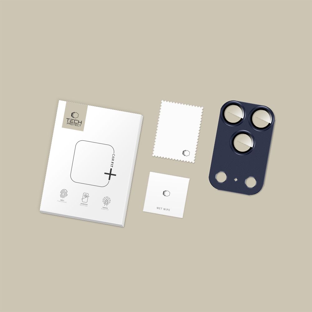 Tech-Protect Camfull Fit+ kameras lēcas stikls iPhone 17 Pro telefonam – tumši zils | Camera Glass Protector (2)