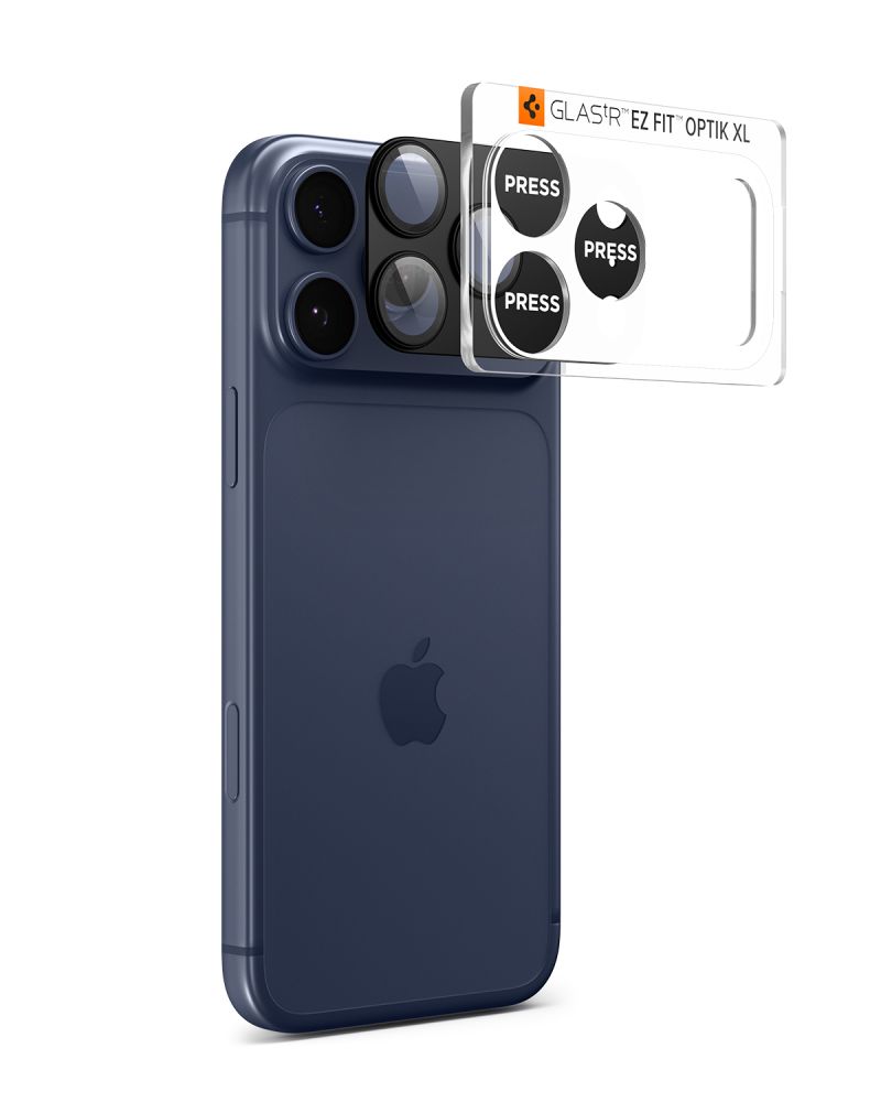 Spigen Optik Pro XL kameras lēcas stikls iPhone 17 Pro – melns | Camera Glass Protector (0)