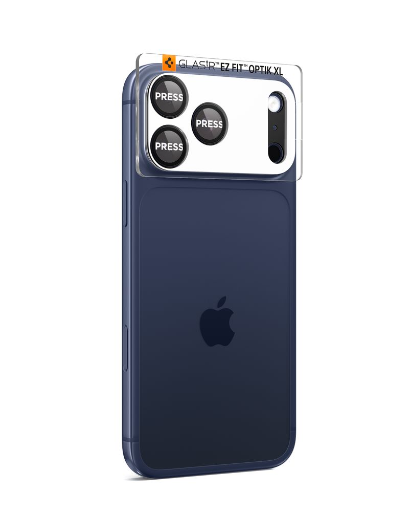 Spigen Optik Pro XL kameras lēcas stikls iPhone 17 Pro – melns | Camera Glass Protector (1)