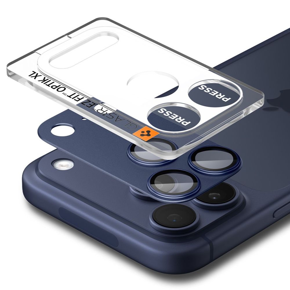 Spigen Optik Pro XL kameras lēcas stikls iPhone 17 Pro – tumši zils | Camera Glass Protector (0)