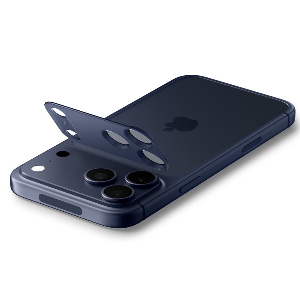 Spigen Optik Pro XL kameras lēcas stikls iPhone 17 Pro – tumši zils | Camera Glass Protector (2)