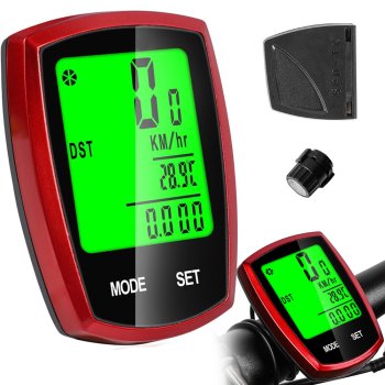 Velosipēda Riteņa Ūdensizturīgs LCD Spidometrs Ātruma Mērītājs (22 funkcijas), Dažādas krāsas | Bicycle Waterproof LCD Speedometer