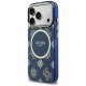 Guess IML Peony Dot MagSafe MagCase iPhone 17 Pro telefonam – zils | Phone Case Cover
