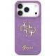 Guess Fixed Glitter Big 4G vāciņš iPhone 17 Pro - violets | Phone Case Cover Purple