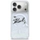 Karl Lagerfeld šķidrās gliteru Karl Script Logo MagSafe vāciņš iPhone 17 Pro – caurspīdīgs | Phone Case Cover