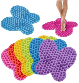 Akupresūras akupunktūras paklājs, masāžas paklājiņš pēdām, Dažādas krāsas | Futzuki Reflexology Foot Massage Mat