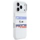 BMW M silikona Maciņš ar horizontālām līnijām un MagSafe priekš iPhone 17 Pro – Balts | Phone Case Cover