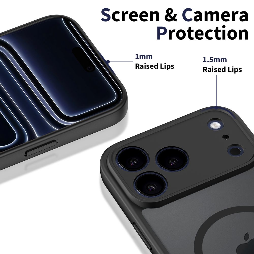 Tech-Protect BasicMag MagSafe maciņš iPhone 17 Pro - matēts melns | Phone Case Cover Matte Black (2)