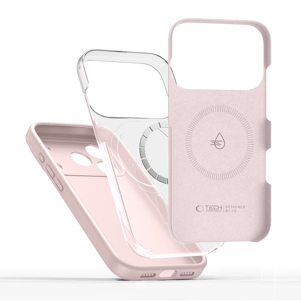 Tech-Protect Silikona MagSafe maciņš iPhone 17 Pro - Rozā | Silicone Phone Case Cover Pink (0)