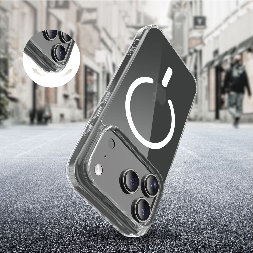 Tech-Protect FlexAir Hybrid MagSafe vāciņš priekš iPhone 17 Pro - Caurspīdīgs | Phone Case Cover Clear (2)