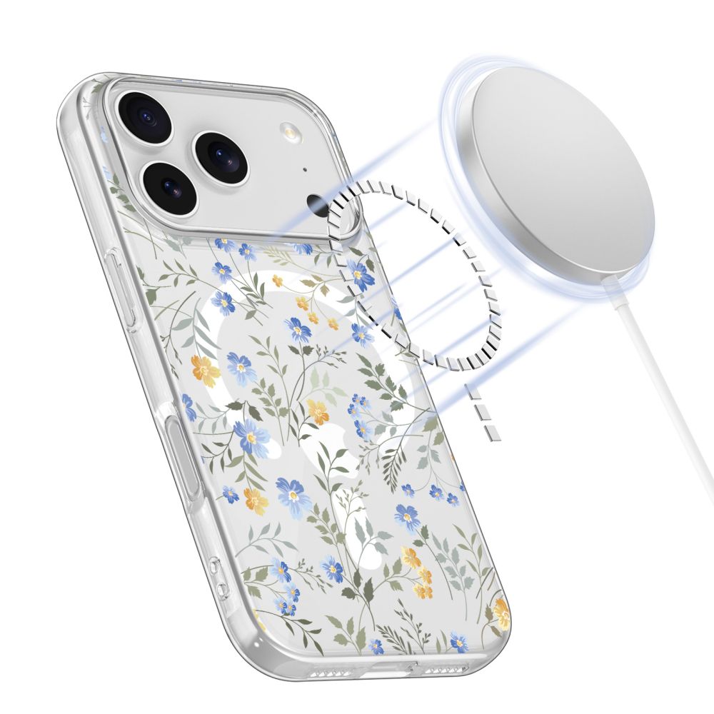 Tech-Protect FlexAir MagSafe vāciņš iPhone 17 Pro - Margrietiņas ar lapām | Phone Case Cover Daisies With Leaves (0)