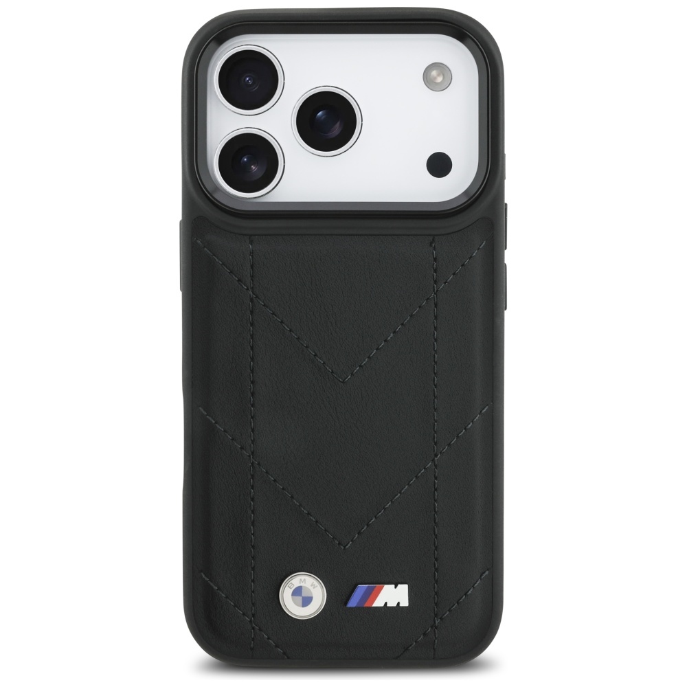 BMW M Quilted Logo MagSafe vāciņš iPhone 17 Pro - Melns | Phone Case Cover Black (1)