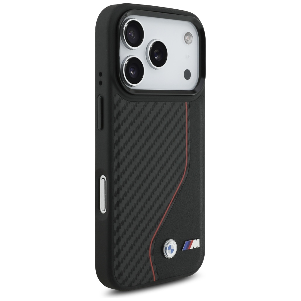 BMW M Carbon Line & Logo MagSafe vāciņš iPhone 17 Pro - sarkans | Phone Case Cover Red (2)