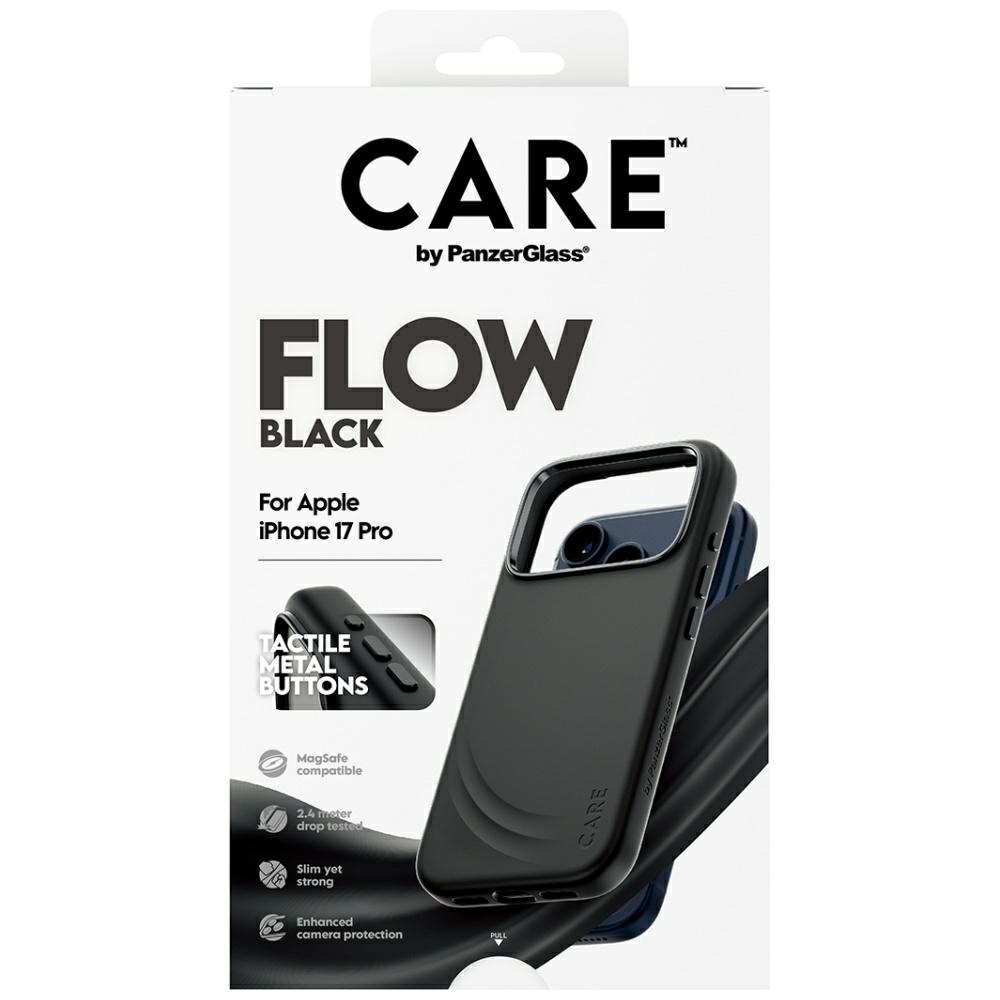 CARE by PanzerGlass Feature FLOW MagSafe vāciņš iPhone 17 Pro - melns | Phone Case Cover Black (3)