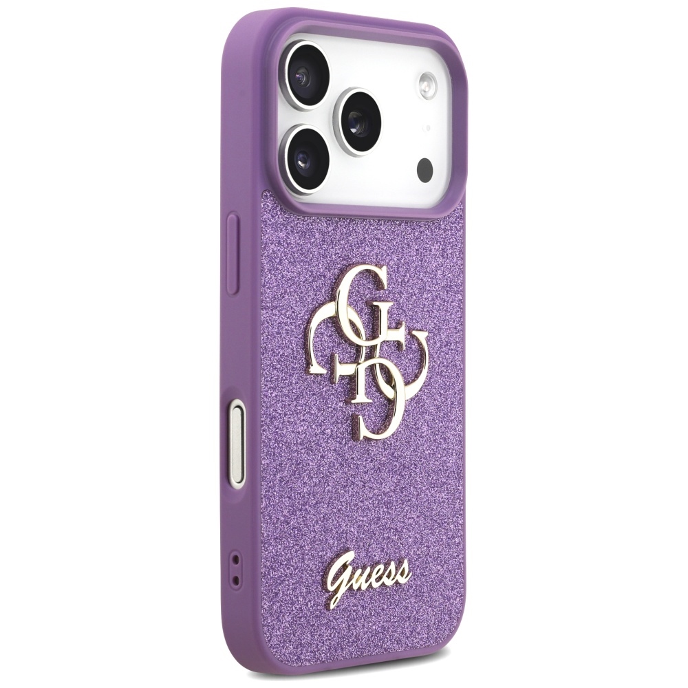 Guess Fixed Glitter Big 4G vāciņš iPhone 17 Pro - violets | Phone Case Cover Purple (2)